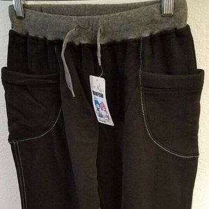 BINPAW Boy's Cotton Sweatpants, Black, 13-14 Years